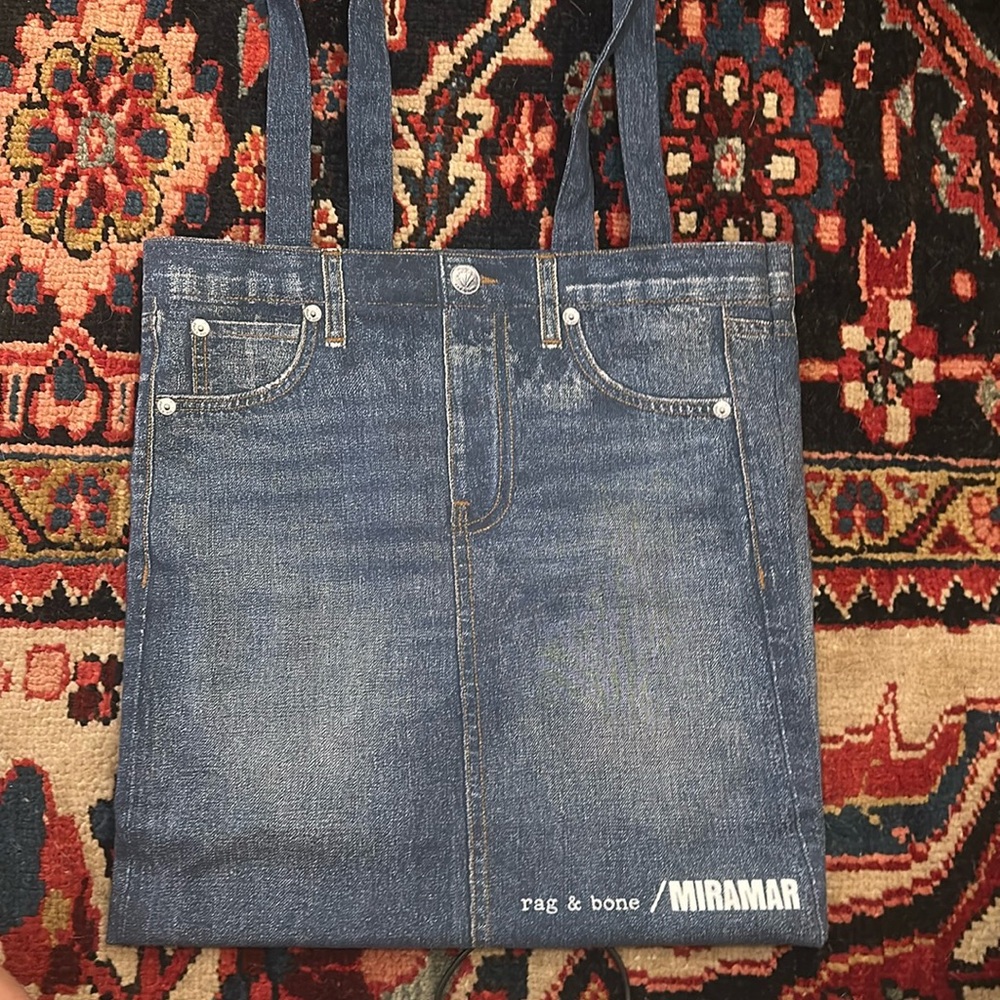 rag & bone Miramar Printed Terry Cloth Denim Tote